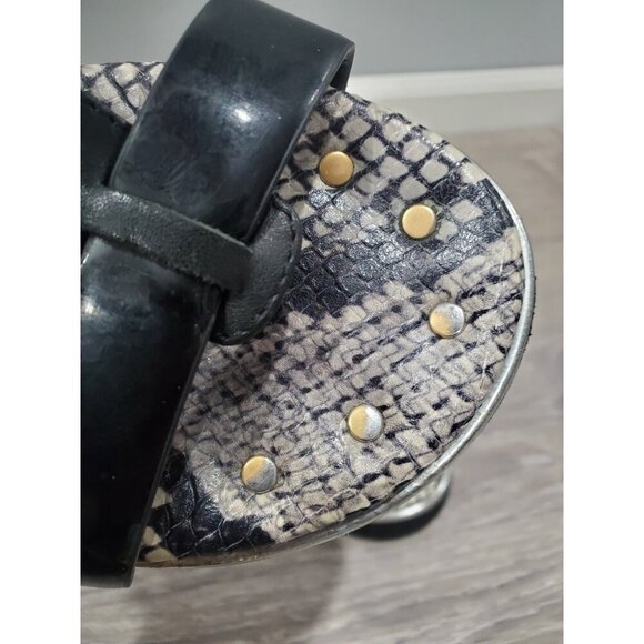 Donald Pliner Lido Snake Print Leather Wedge Open Toe Gladiator Sandals Sz 6.5M - Picture 9 of 16